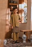 The Hariri 3/4 Sleeve Kurta - Butter Olive