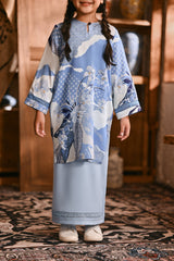 The Hariri Lace Skirt - Clean Blue