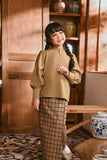 The Hariri Mandarin Collar Blouse - Butter Olive