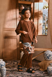 The Hariri 3/4 Sleeve Kurta - Milk Chocolate