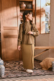 The Hariri Broderie Skirt - Butter Olive