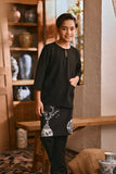 The Hariri 3/4 Sleeve Kurta - Black