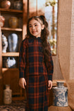 The Hariri Mandarin Collar Blouse - Garnet Square