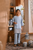 The Hariri 3/4 Sleeve Kurta - Clean Blue