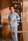 The Hariri 3/4 Sleeve Kurta - Clean Blue