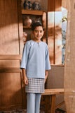 The Hariri 3/4 Sleeve Kurta - Clean Blue