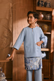 The Hariri 3/4 Sleeve Kurta - Clean Blue