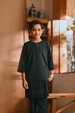 The Hariri 3/4 Sleeve Kurta - Emerald Green