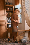 The Hariri 3/4 Sleeve Kurta - Milk Chocolate