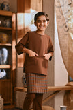 The Hariri 3/4 Sleeve Kurta - Milk Chocolate