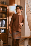 The Hariri 3/4 Sleeve Kurta - Milk Chocolate
