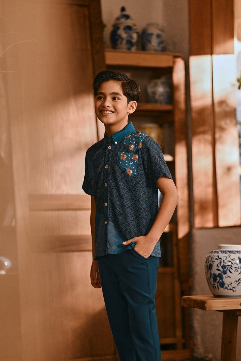 The Hariri Batik Shirt - Teal Oasis