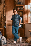 The Hariri Batik Shirt - Teal Borneo