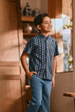 The Hariri Batik Shirt - Teal Borneo