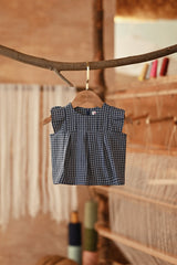 The Asal Kita Babies Kurung Pleats Top - Boxy Blue