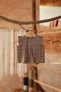 The Asal Kita Babies Kurung Pleats Top - Wood Finebox
