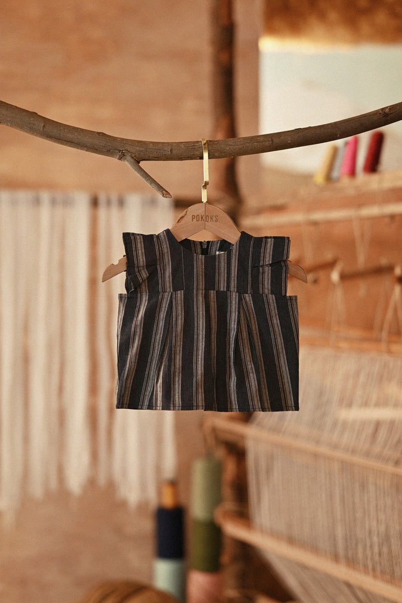 The Asal Kita Babies Kurung Pleats Top - Molten Richline