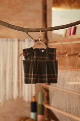 The Asal Kita Babies Kurung Pleats Top - Picnic Army