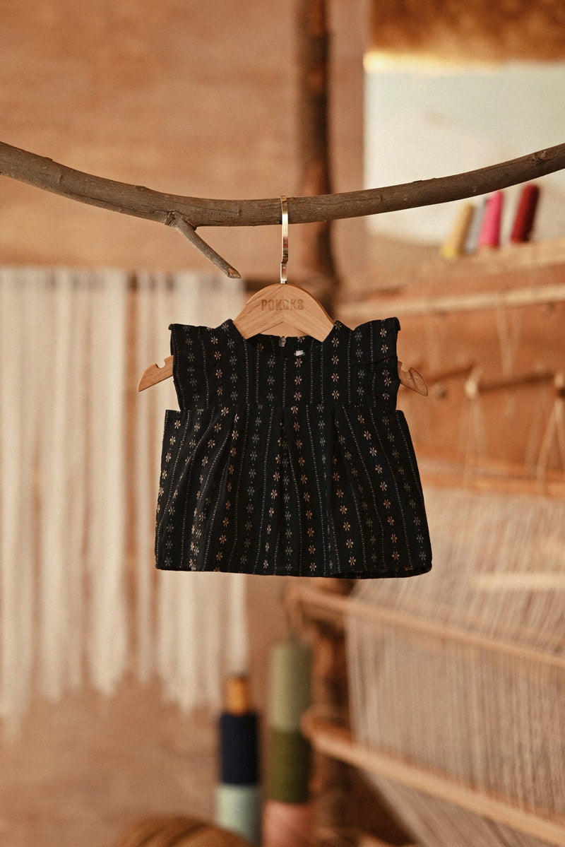 The Asal Kita Babies Kurung Pleats Top - Bloom Line