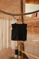 The Asal Kita Babies Kurung Pleats Top - Black