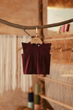 The Asal Kita Babies Kurung Pleats Top - Royal Burgundy