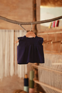 The Asal Kita Babies Kurung Pleats Top - Royal Purple