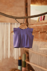 The Asal Kita Babies Kurung Pleats Top - Dusty Purple