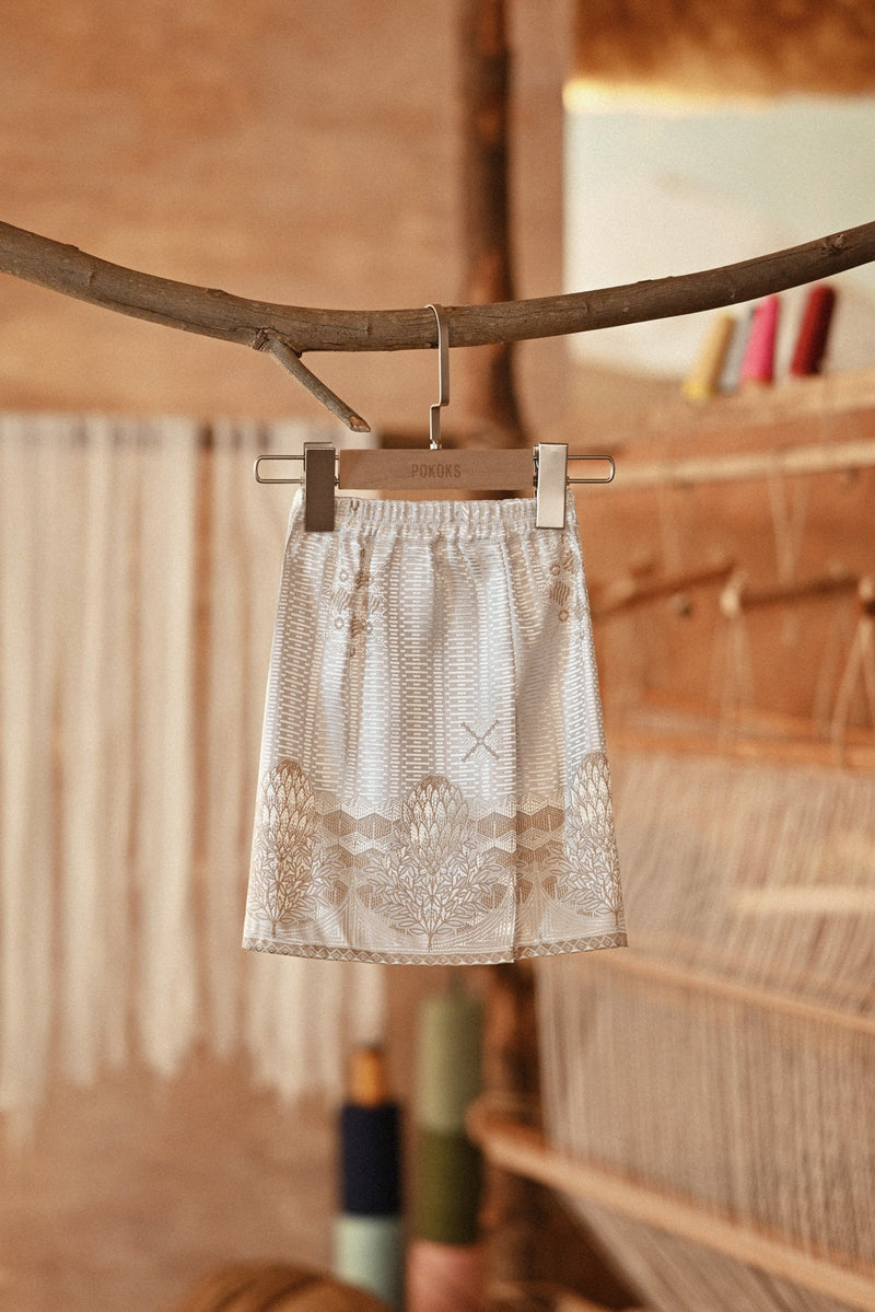 The Asal Kita Babies Jacquard Skirt - Gardenia Aman