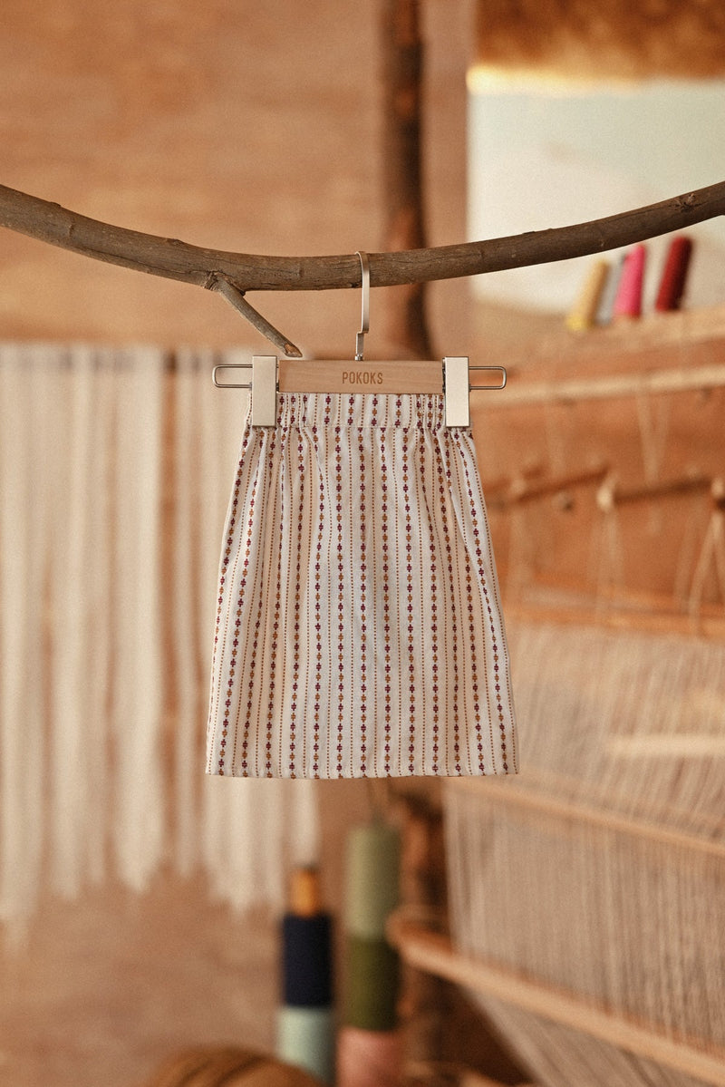 The Asal Kita Babies Back Pleated Skirt - Creamish Plus