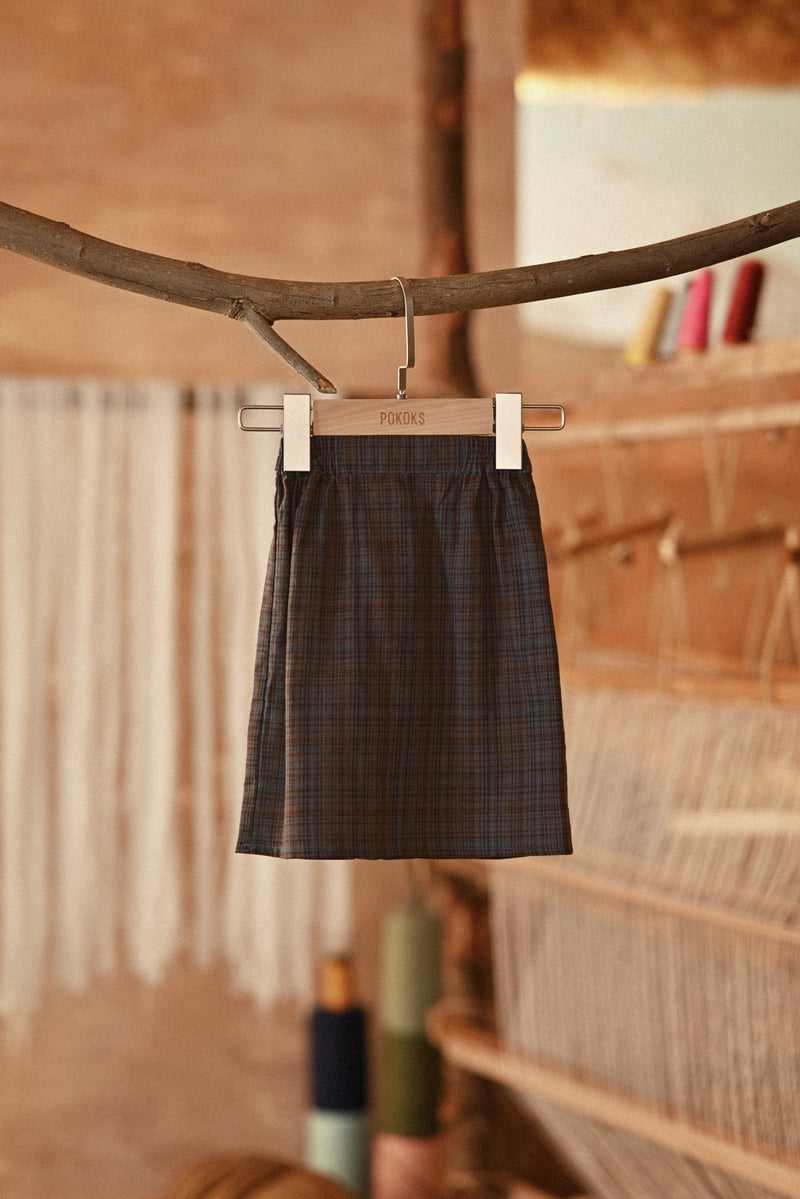 The Asal Kita Babies Back Pleated Skirt - Linea Steel
