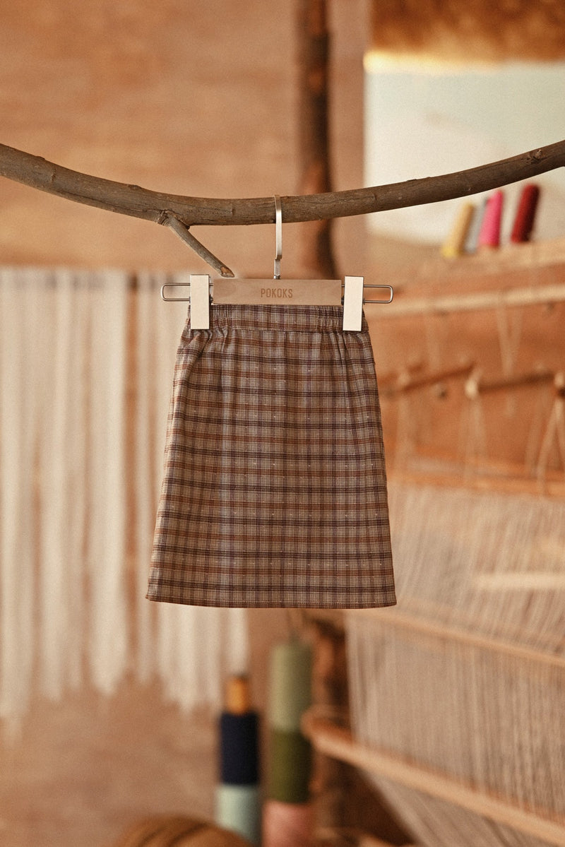 The Asal Kita Babies Back Pleated Skirt - Wood Finebox