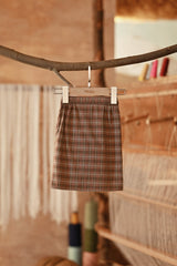 The Asal Kita Babies Back Pleated Skirt - Sienna Plaid