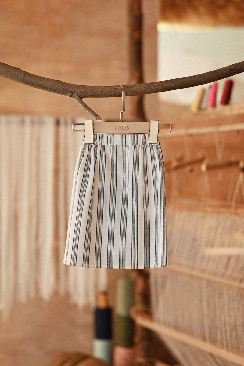 The Asal Kita Babies Back Pleated Skirt - Shadow Twine