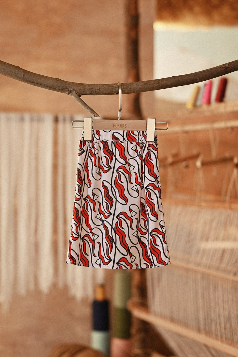 The Asal Kita Babies Back Pleated Skirt - Chant