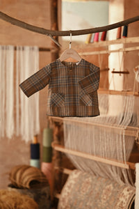 The Asal Kita Babies Kurta - Pecan Tartan