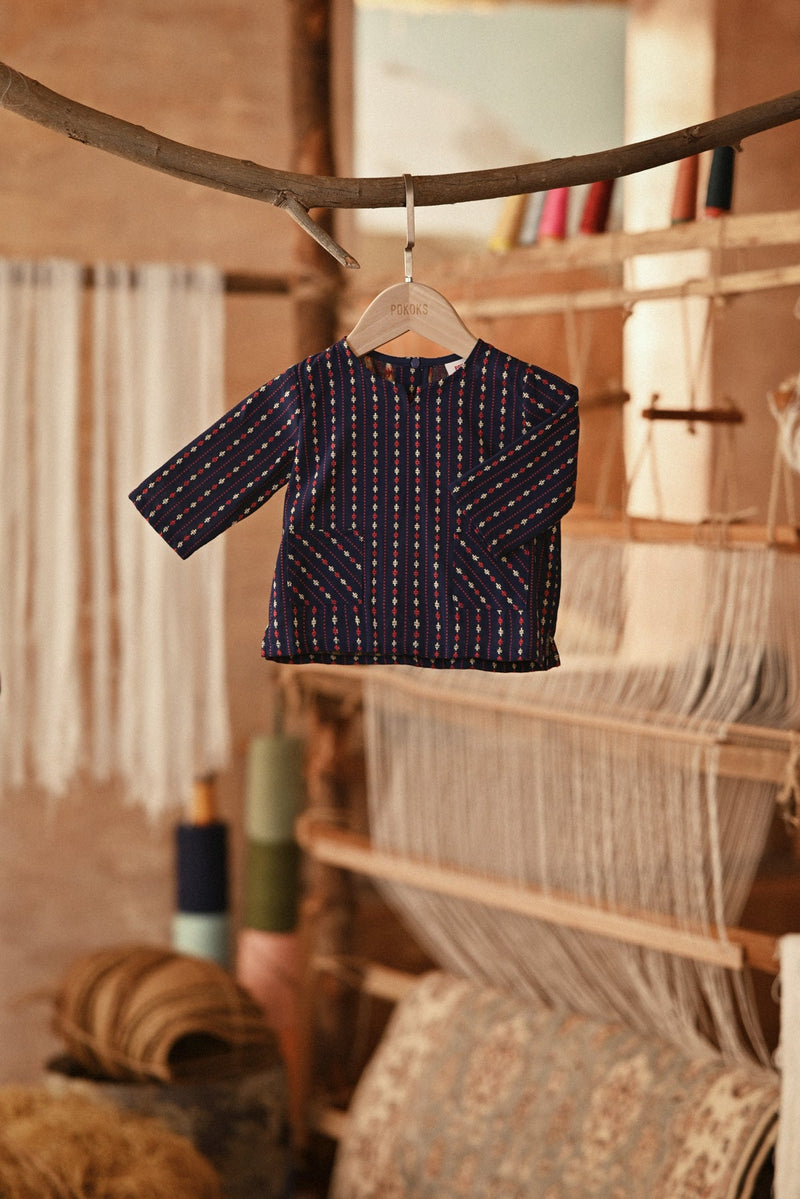 The Asal Kita Babies Kurta - Navy Plus