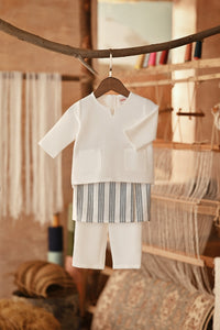 The Asal Kita Babies Baju Melayu Teluk Belanga - Off White