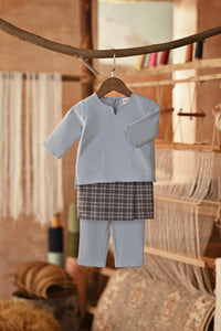 The Asal Kita Babies Baju Melayu Teluk Belanga - Blue Fog