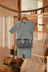 The Asal Kita Babies Baju Melayu Teluk Belanga - Silver Blue