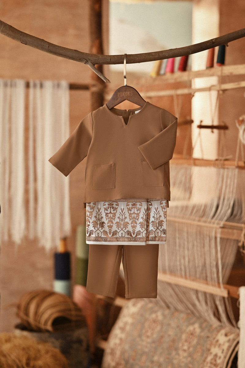 The Asal Kita Babies Baju Melayu Teluk Belanga - Latte