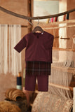 The Asal Kita Babies Baju Melayu Teluk Belanga - Royal Burgundy