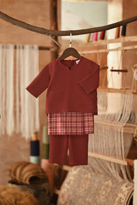 The Asal Kita Babies Baju Melayu Teluk Belanga - Spice Red