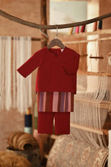 The Asal Kita Babies Baju Melayu Teluk Belanga - Rumba Red