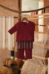The Asal Kita Babies Baju Melayu Teluk Belanga - Maroon