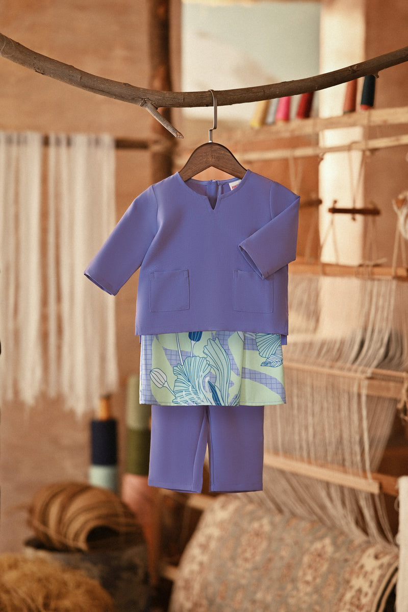 The Asal Kita Babies Baju Melayu Teluk Belanga - Dusty Purple