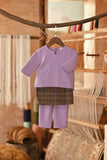 The Asal Kita Babies Baju Melayu Teluk Belanga - Violet Powder