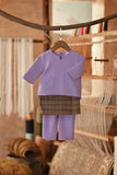 The Asal Kita Babies Baju Melayu Teluk Belanga - Violet Powder