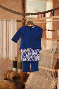 The Asal Kita Babies Baju Melayu Teluk Belanga - Classic Blue