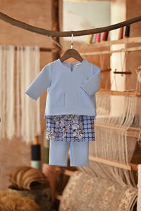 The Asal Kita Babies Baju Melayu Teluk Belanga - Clean Blue