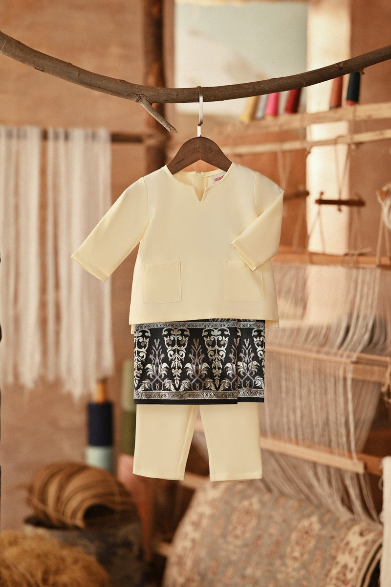The Asal Kita Babies Baju Melayu Teluk Belanga - Pastel Yellow